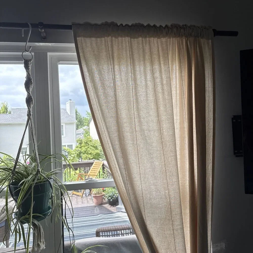 Ikea Lenda Curtain Panels Tab Top with Tie Backs 55x98